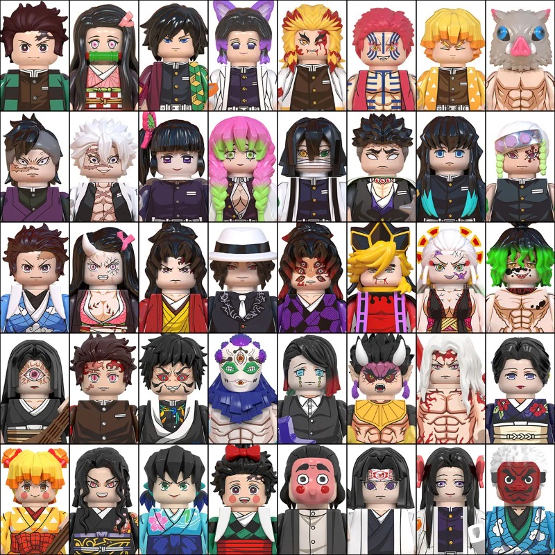 Model Kit Bandai - Demon Slayer Building Block Minifigures 50PCS