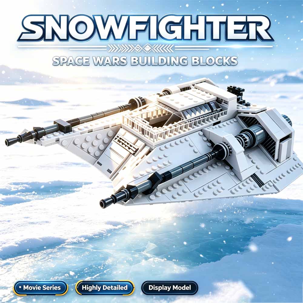 Model Kit Battleship - 1006Pcs MOC-21802 Snowfighter Space War Starship
