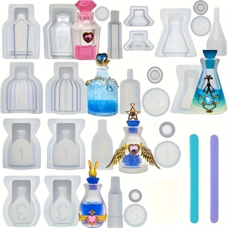 Resin Kit Cast - A Set Of 5 Perfume Bottle