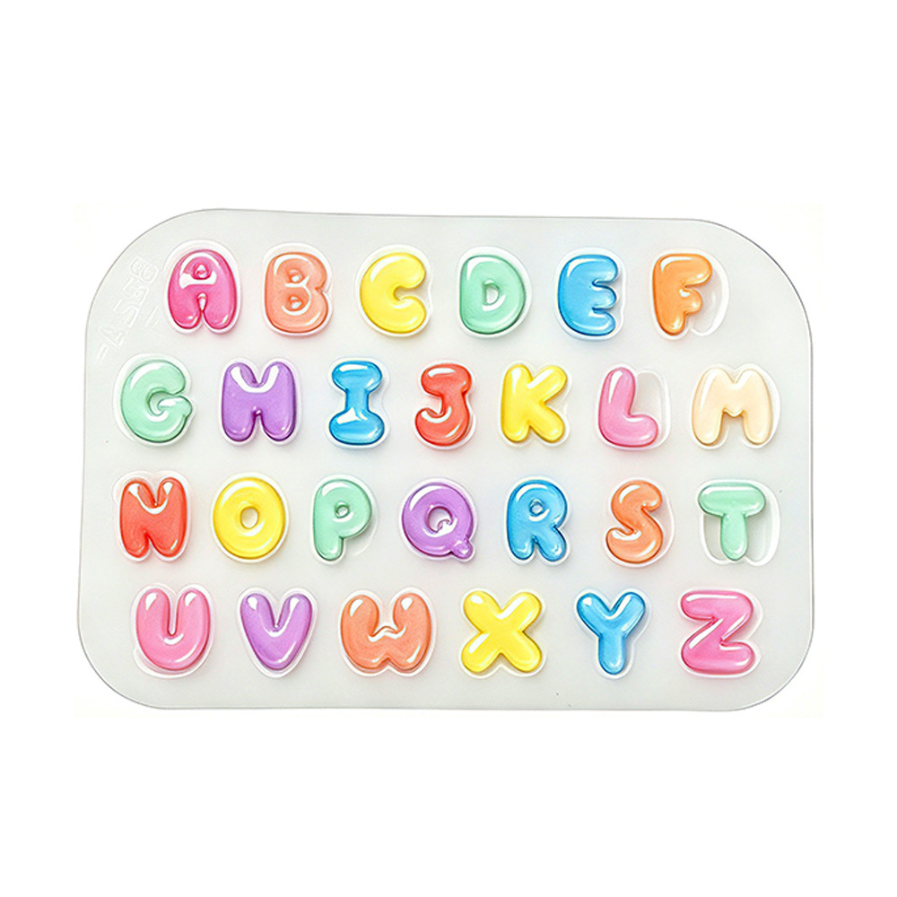 Resin Kit Cast - 2Pcs Mini Letter Silicone Mold Cute
