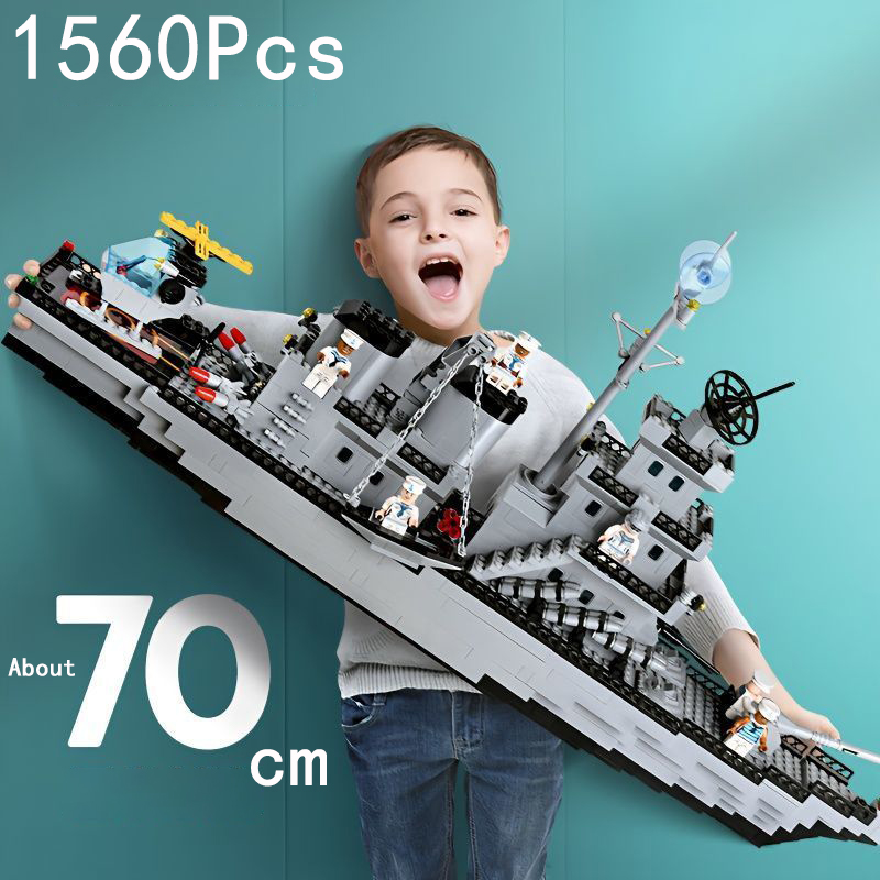 Model Kit Battleship - Huge 1560PCS Navy Warship Army Ship