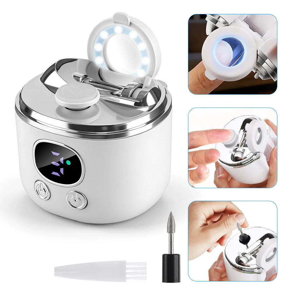 Magnifier With Light - Electric Nail Clipper Automatic Nail Trimmer