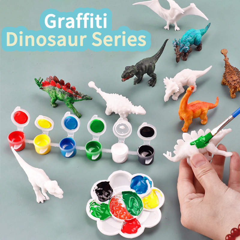 6pcs/8pcs, DIY Coloring Dinosa - Model Kit Dinosaur recension och pris