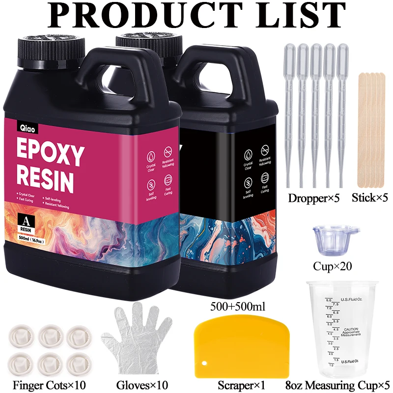 500ml 1000ml Easy Mixing Epoxy - Resin Kit Cast recension och pris