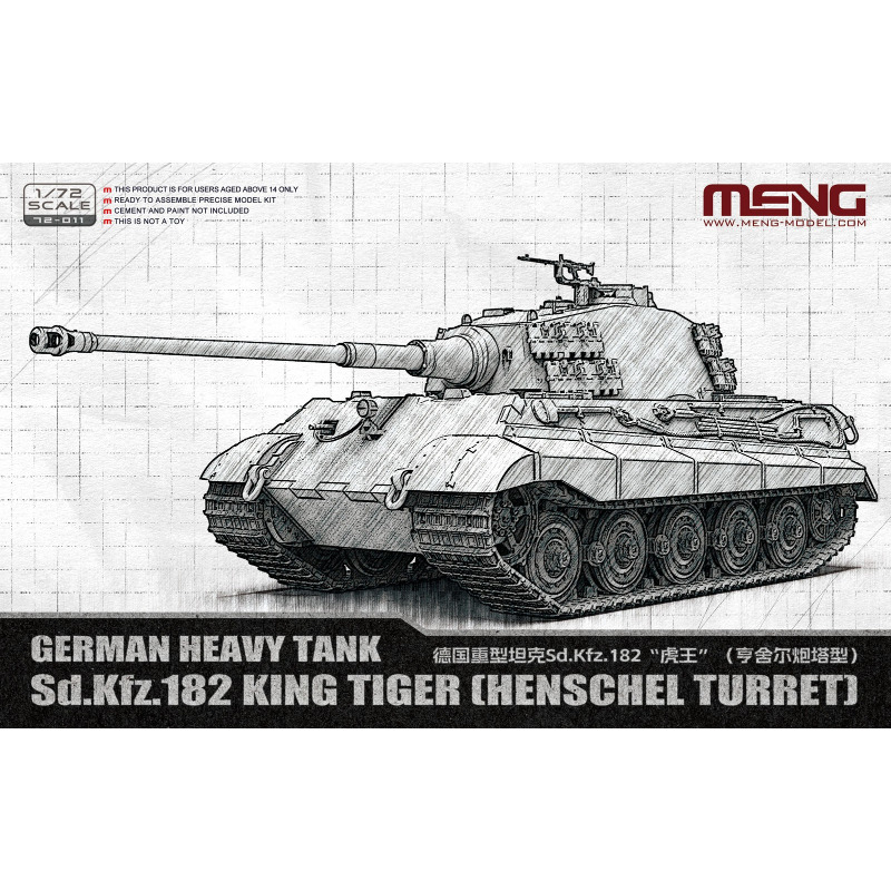 MENG 72-011 1/72 German Heavy  - Model Kit Tank recension och pris