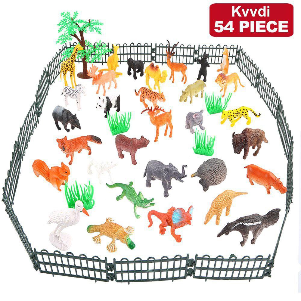54 Pcs Mini Jungle Animal Toys - Model Kit Dinosaur recension och pris