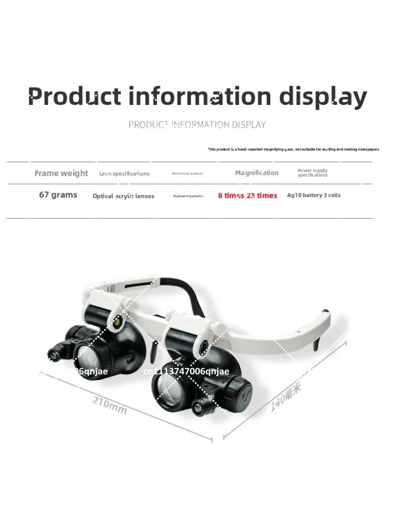 23 Times Head Mount Magnifying - Magnifier With Light recension och pris