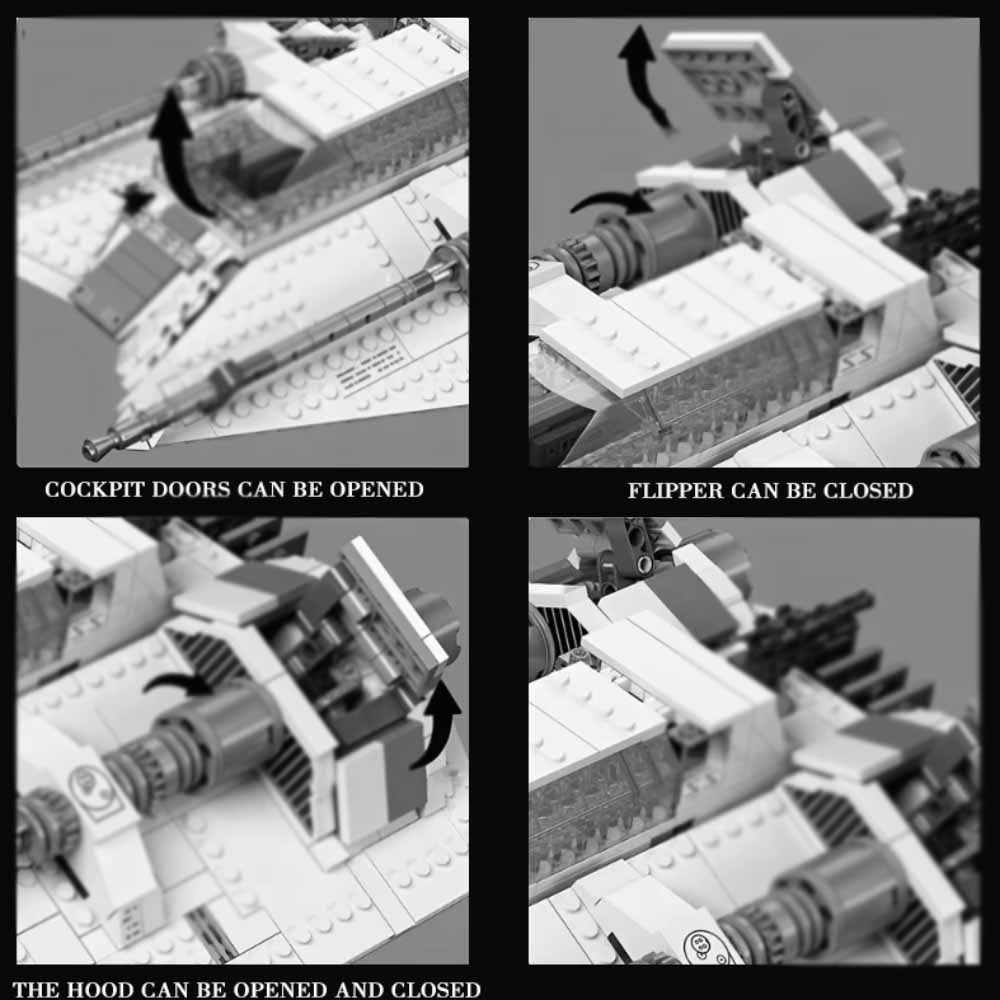 1006Pcs MOC-21802 Snowfighter  - Model Kit Battleship recension och pris