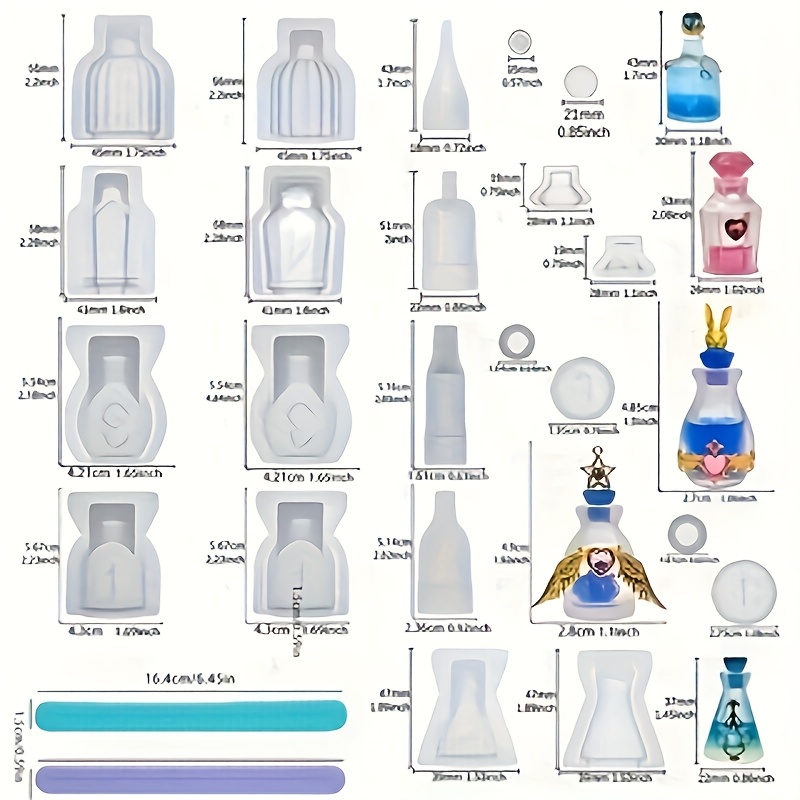 A Set Of 5 Perfume Bottle Resi - Resin Kit Cast recension och pris
