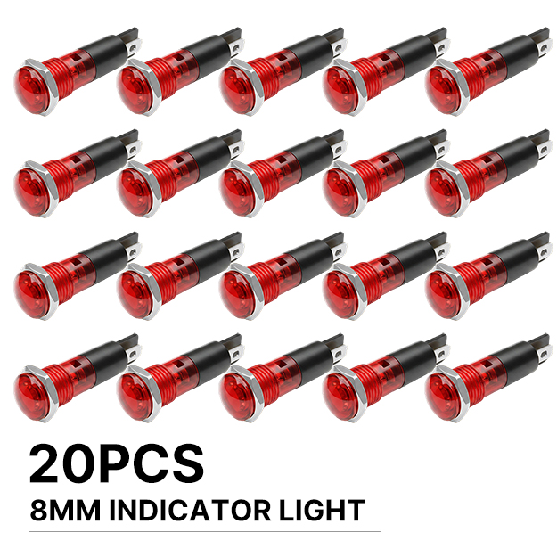 FILN 20PCS 8mm LED Indicator L - Panel Line Marker recension och pris