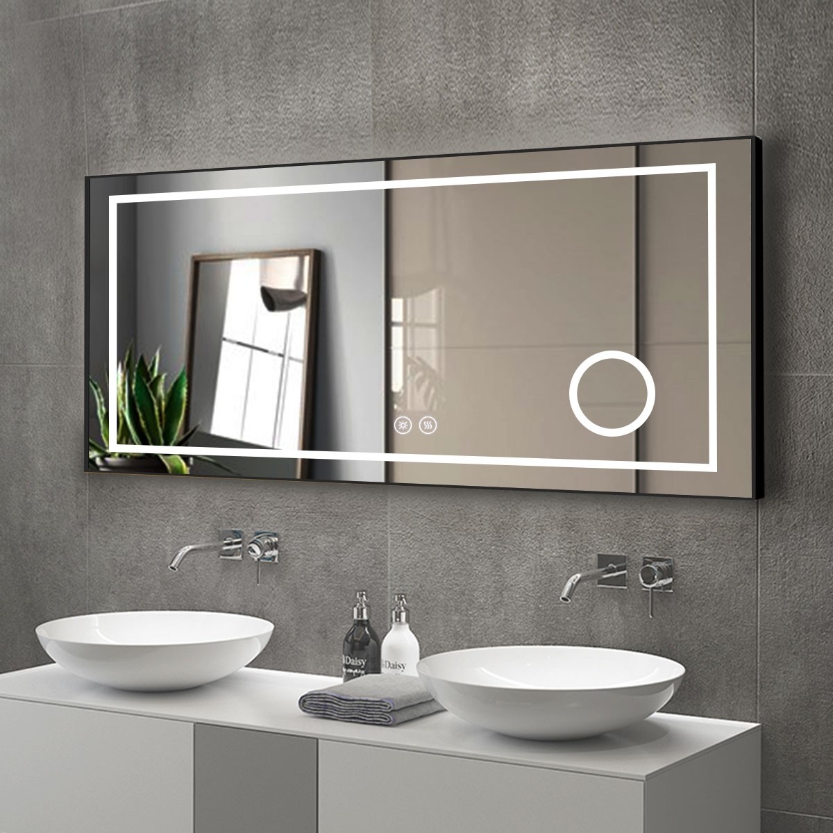 Custom Size Wall Mounted Vanit - Magnifier With Light recension och pris