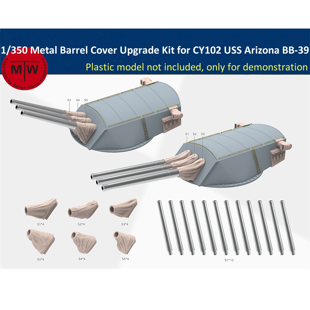 1/350 Scale Metal Barrel Cover - Model Kit Uss Arizona recension och pris