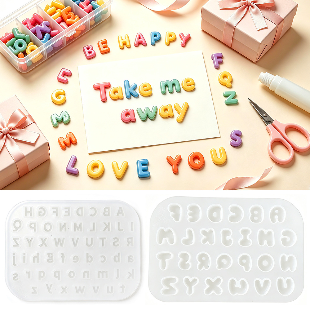 2Pcs Mini Letter Silicone Mold - Resin Kit Cast recension och pris