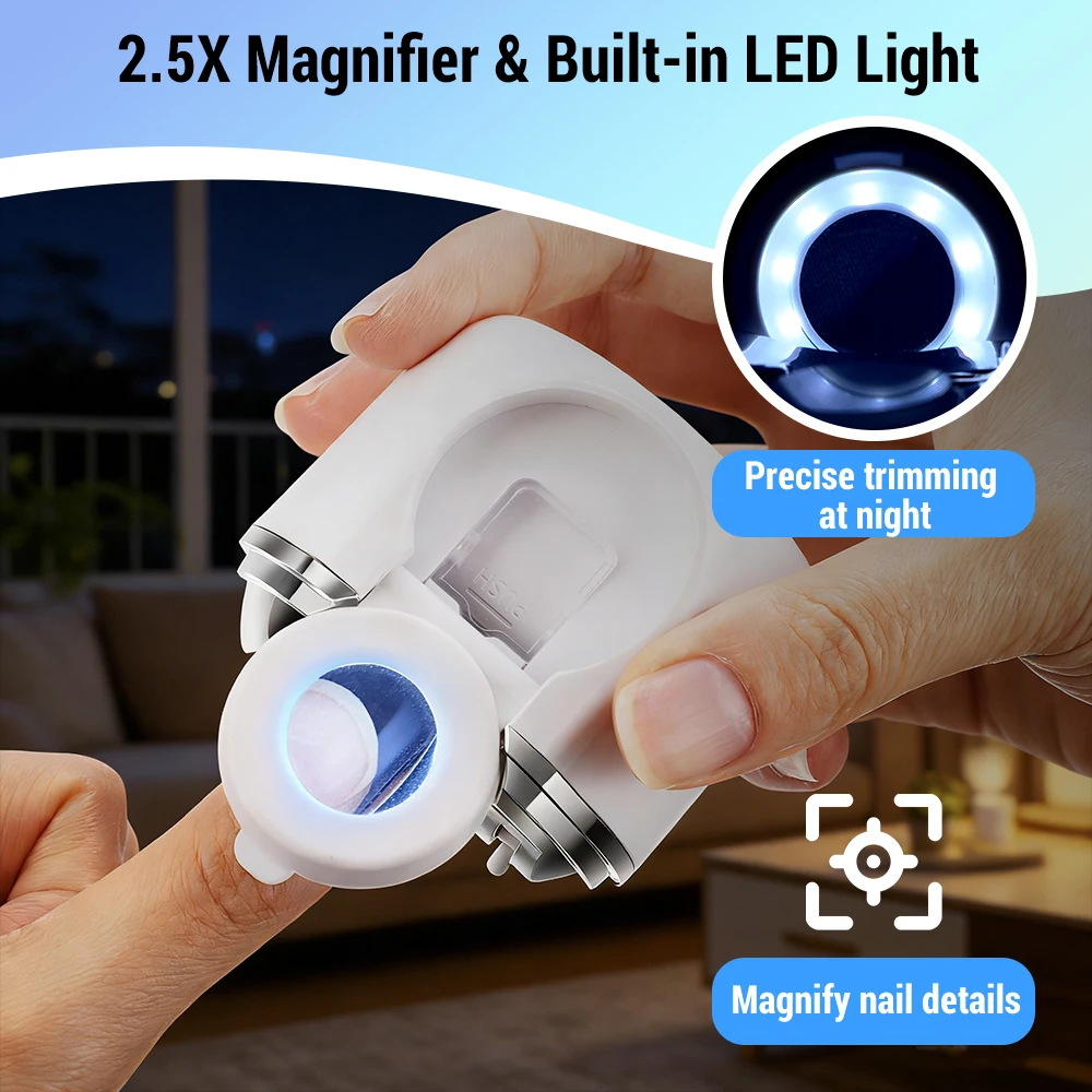 Electric Nail Clipper Automati - Magnifier With Light recension och pris